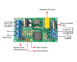 DC 7V-30V Dual Switch ON/OFF Controller for 16A 600V Load Silicon Controlled Rectifier RS Trigger Module